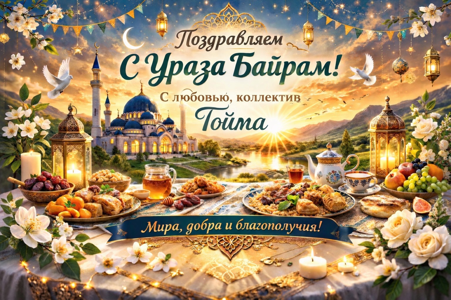 عيد مبارك С благословленным праздником Ураза Байрам
