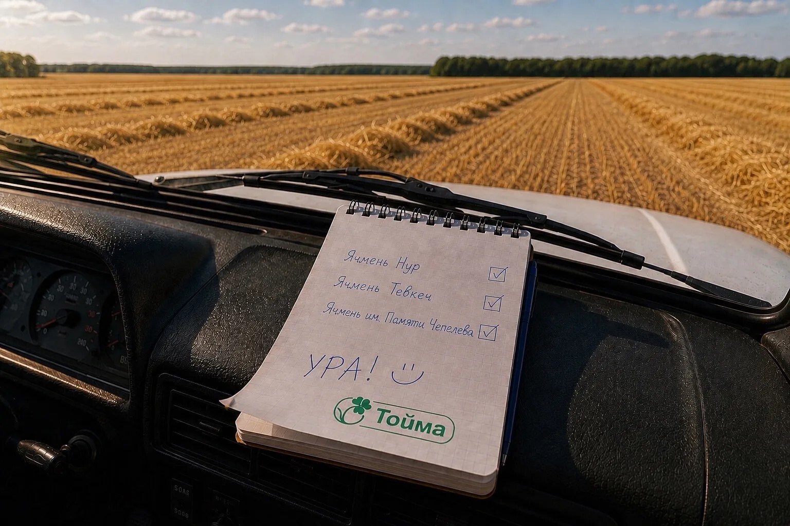 Ячмень убран и… не просто точка, а радостное УРА! :)